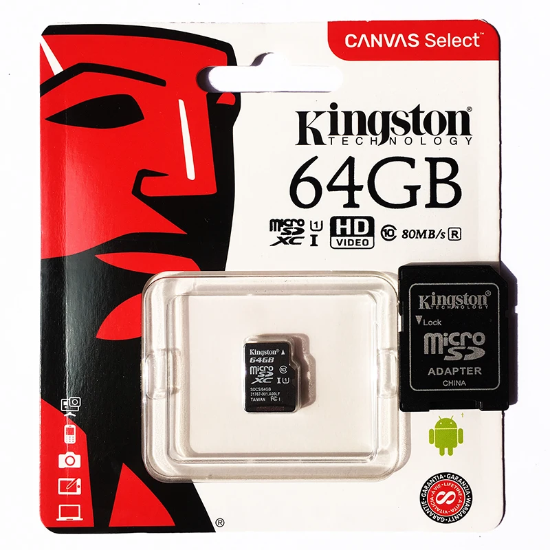 Tarjeta microSD Kingston 64gb