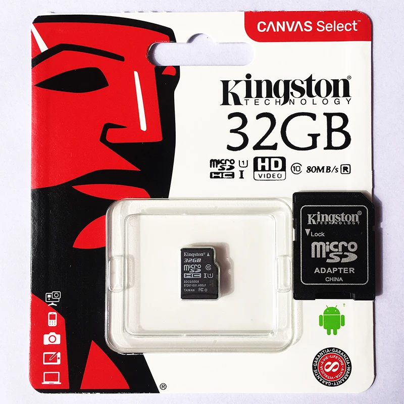 Tarjeta microSD Kingston Clase 10 velocidades de UHS-I  32gb