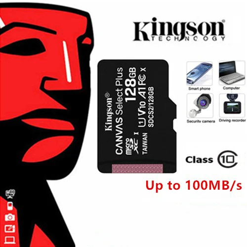 Tarjeta microSD Kingston Clase 10 velocidades de UHS-I 128gb