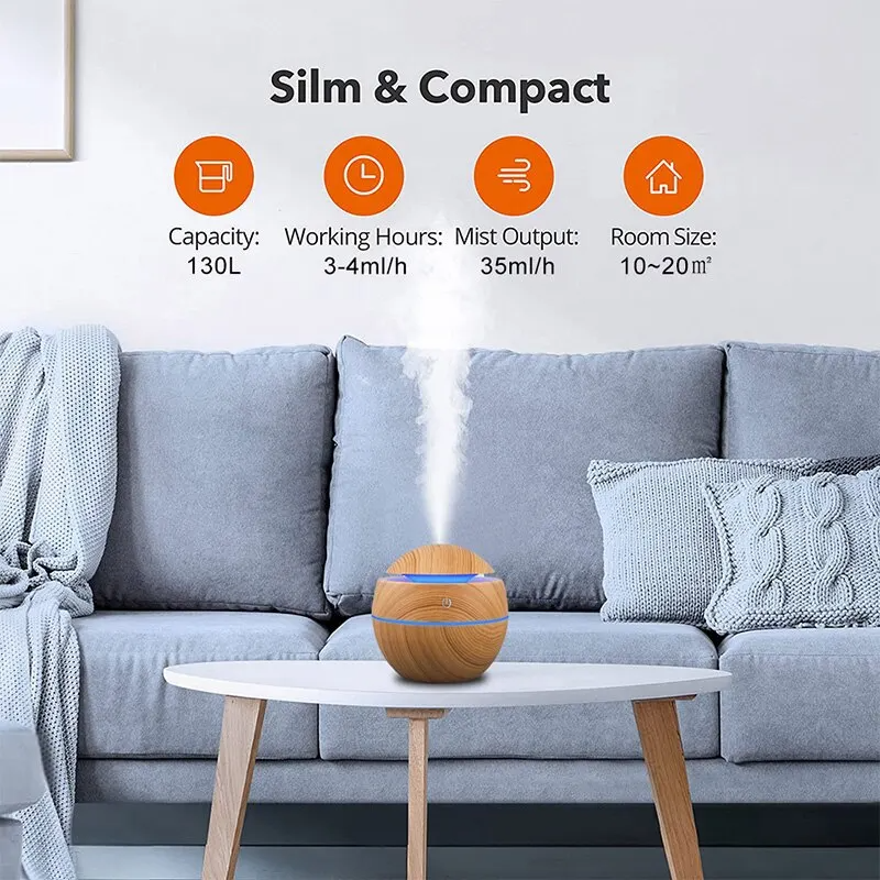 Humidificador Ultrasónico de Niebla Fría de 120ml