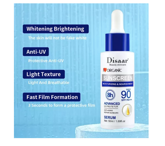Sérum Protector Solar Orgánico 90 SPF Antiedad de Disaar