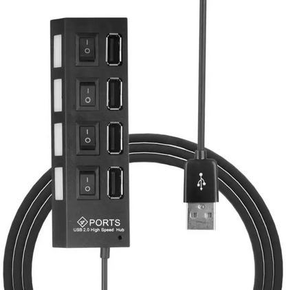 Cable adaptador USB2.0 Hub de 4 puertos