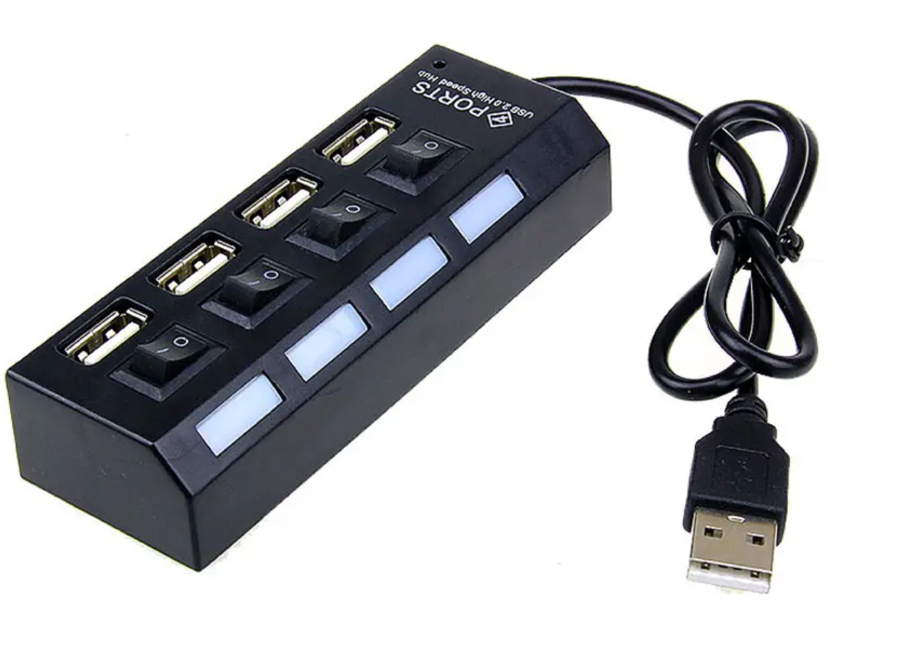 Cable adaptador USB2.0 Hub de 4 puertos