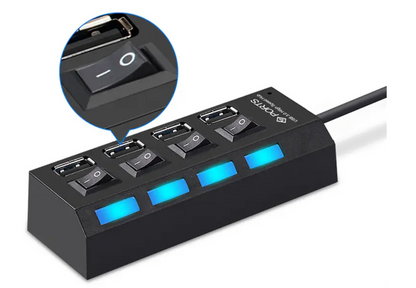 Cable adaptador USB2.0 Hub de 4 puertos