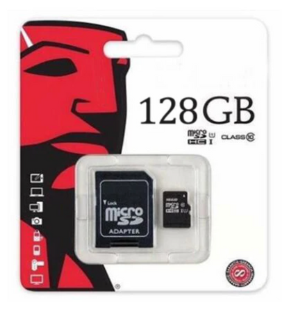 Tarjeta microSD Kingston Clase 10 velocidades de UHS-I 128gb