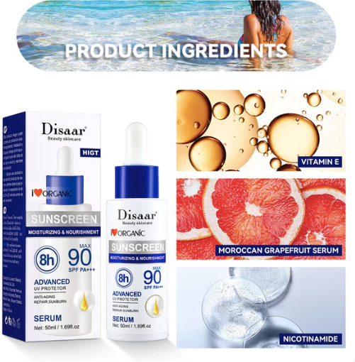 Sérum Protector Solar Orgánico 90 SPF Antiedad de Disaar