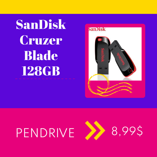 PENDRIVE: SanDisk Cruzer Blade 128GB - Tu Solución para Todos tus Datos