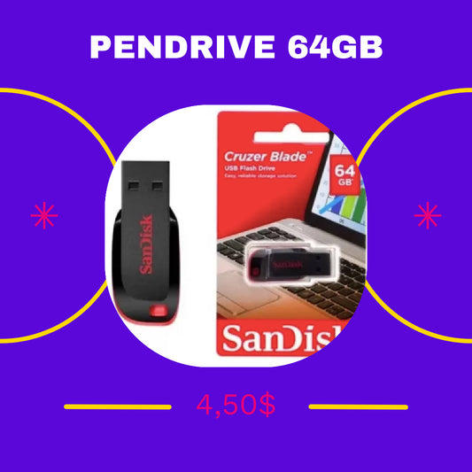 PENDRIVE: SanDisk Cruzer Blade 64 GB