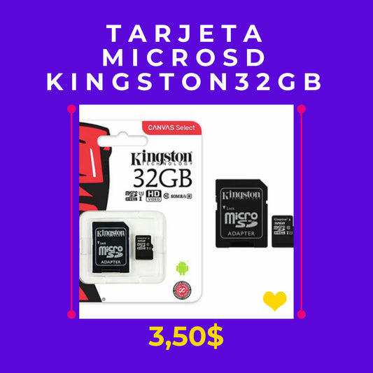Tarjeta microSD Kingston 32 GB