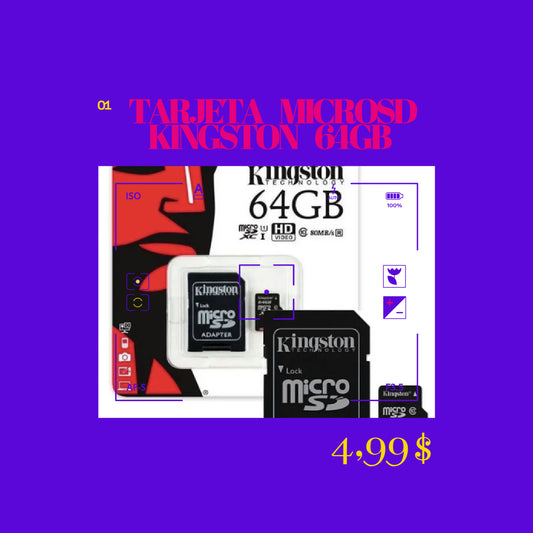 Tarjeta microSD Kingston 64gb